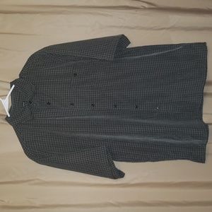 Mens Bruno sueded black collared shirt. Sz Large